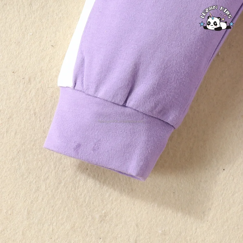 LEZONKIDS - Atacado de conjuntos de roupas infantis femininas com logotipo personalizado de 2 peças, Hoodies e calças